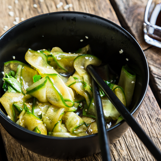 Marinated Wasabi Ginger Cucumber Salad